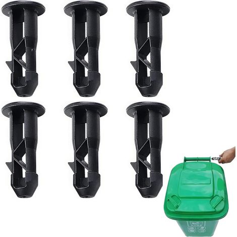 pezzi perni per cerniere in plastica, perni per coperchi di bidoni della spazzatura da esterno, perni per cerniere di coperchi di bidoni della spazzatura, cerniera per bidone della spazzatura (nero)