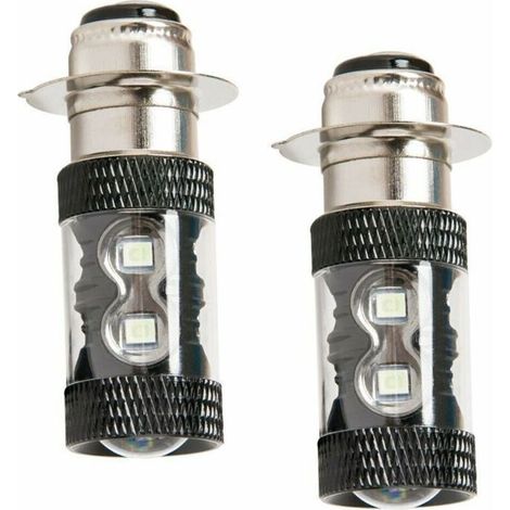Faro a LED per moto - 80W - Luce blu ghiaccio - Chip 3030 - Alloggiamento in metallo - Durata di 50.000 ore (1/5)