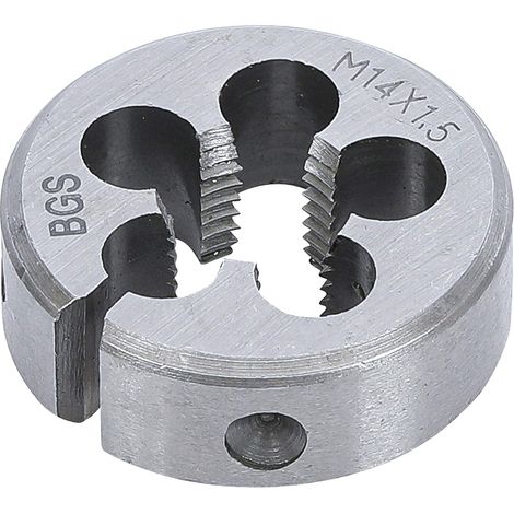 Filière 14 x 1,5 mm - Filière à plaques droites - Pour acier doux aluminium laiton - Précision industrielle - Unité (1/5)