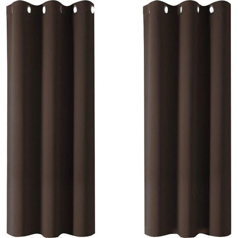 Rideaux occultants et isolants thermiques XIUH Home Textiles, adaptés aux salons, bleus, 100 x 130 cm (39 x 51 pouces) - Installation sans perçage, compatibles avec les cloisons de salle de bain (1/5)
