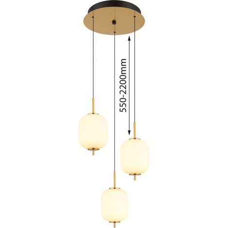 Globo - lampada a sospensione - EWALD - bronzo - vetro - Ø 38cm -