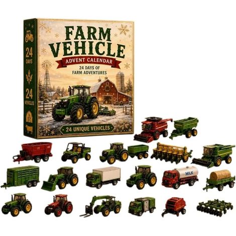 Farm Life Calendrier de l'Avent 2026, 24 tracteurs en acrylique 2D et (1/5)