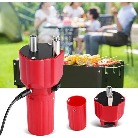 Accessoire de barbecue à moteur rotatif pour barbecue avec construction solide, avec câble USB (1/5)