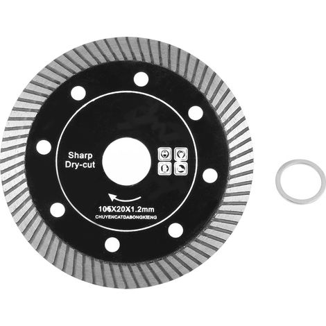 Lame de scie diamantée 105mm pour découpe béton, granit, marbre, carrelage et pierre, disque abrasif haute performance. (1/5)