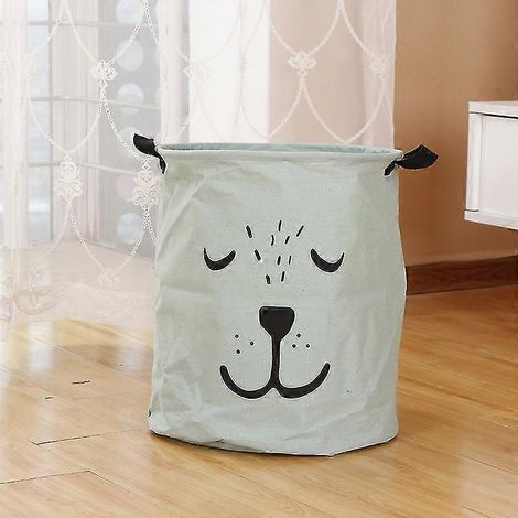 Faltbarer Wäschekorb mit großem Fassungsvermögen, ideal zur Aufbewahrung von Schmutzwäsche, Kleidung, Kinderspielzeug und anderen Kleinigkeiten – 22 x 20 cm – Blau