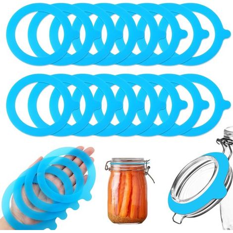 Joints d'étanchéité en silicone pour conserves, lot de 15. Joints en caoutchouc pour conserves. Joints d'étanchéité en silicone, diamètre extérieur 97 mm, diamètre intérieur (1/5)