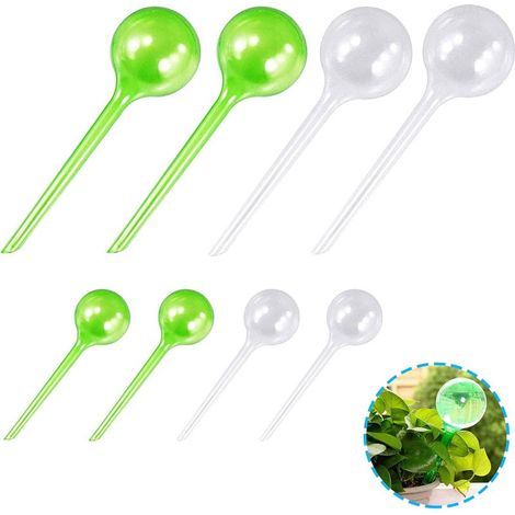 Automatic watering globes, watering balls for houseplants, flowers and potted gardens (2 sizes, green and transparent) (1/5)