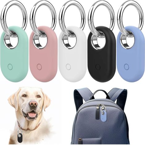 Lot de 5 étuis de protection portables en silicone, compatibles avec le Samsung Galaxy Smart Tag et le Smart Tag 2, antidérapants, résistants aux rayures et aux chocs, conception anti-perte avec porte (1/5)