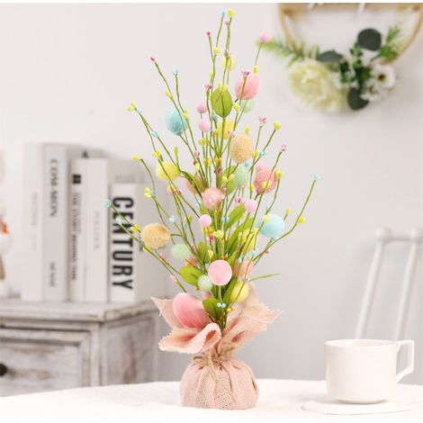 Arbre De Décoration De Pâques - Avec Lumières Led - Pour Intérieur - Hauteur 45,5 Cm - 1 Pièce (1/5)