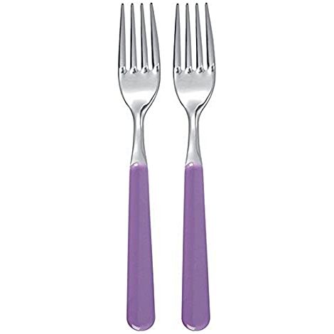 Excelsa Trendy set 2 forchette lilla acciaio inox