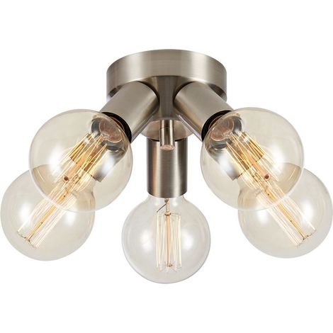 Plafonnier encastre 5x e27 40w max nickel satine - markslojd - mazzo 88854853 88854853 88854853 88854853 (1/3)