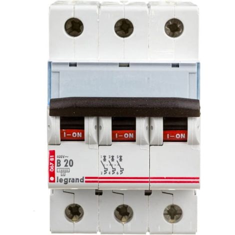Interruttore automatico 3P B 20A 10kA AC S313 TX3 404127