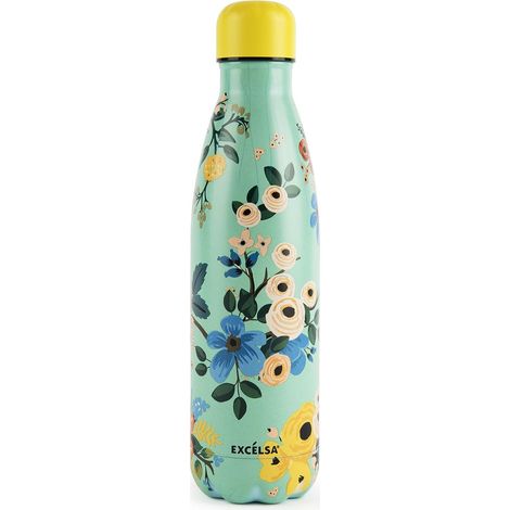 Excelsa Fiori Frida Bottiglia Termica, 50 Cl., Multicolor, Acciao INOX