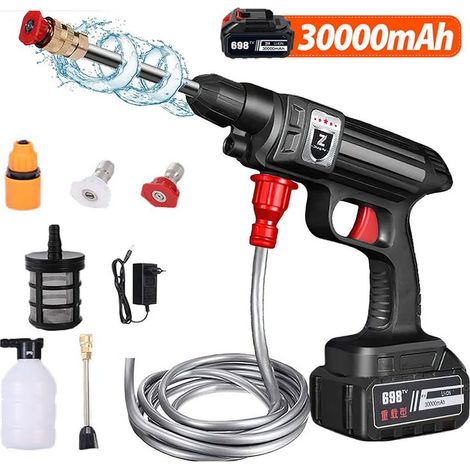 Nettoyeur haute pression sans fil 1500W – Pulvérisateur d’eau et générateur de mousse, lave-auto, compatible batterie Makita 18V (1/5)