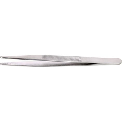 Brucelles RS PRO R7314.C.NP pointe Arrondi droit dentelé rond en Acier au carbone, L. 145 ( Prix pour 1 )
