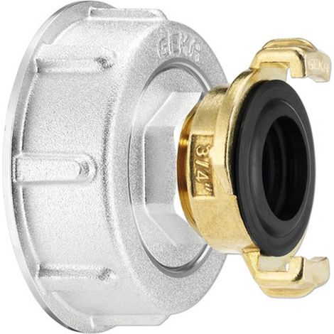 GEKA – Set d'adaptateur IBC plus S60 x 6 avec raccord – Aluminium et laiton
