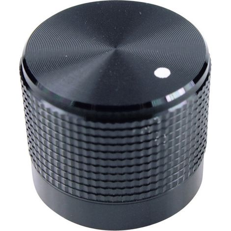 Cliff FC7225 FC7225 Drehknopf mit Punkt Schwarz (Ø x H) 20 mm x 17 mm 1 St.