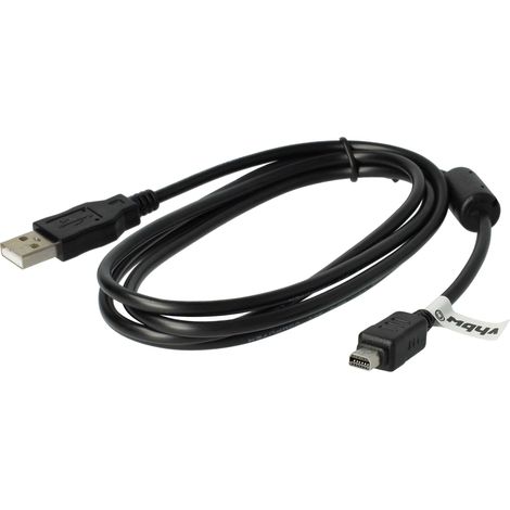 vhbw USB-Kabel kompatibel mit Olympus SP-Serie SP-610, SP-610UZ, SP-570UZ, SP-620, SP-620UZ, SP-700, SP-720 Kamera, Camcorder - Datenkabel, 14,3 cm (1/5)