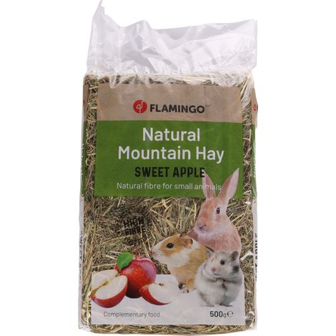 Foin de montagne aux Pommes 500 gr pour rongeurs - Flamingo (1/4)