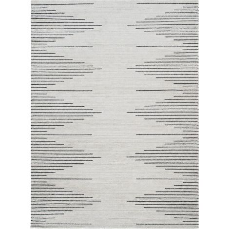 SCANDINAVE - Tapis doux graphique crème 200x290 (1/5)