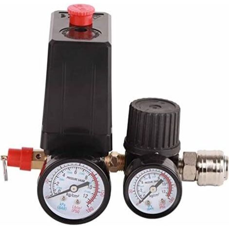 Interruptor de presión de 220 V para compresor, regulador de presión para compresor de aire, repuestos para válvula de control del compresor, regulador del compresor de aire. (1/4)