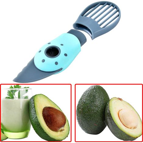 Coupe-légumes 3-en-1 : râpe à avocat, dénoyauteur et coupe-fruit, outil de cuisine multifonction. (1/5)