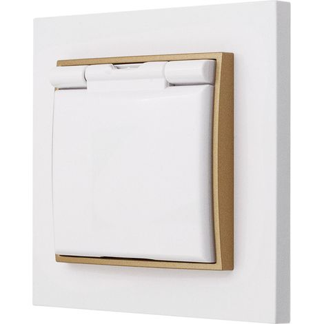 Nido eremita con telaio, mini nano, colore bianco/oro (1/3)