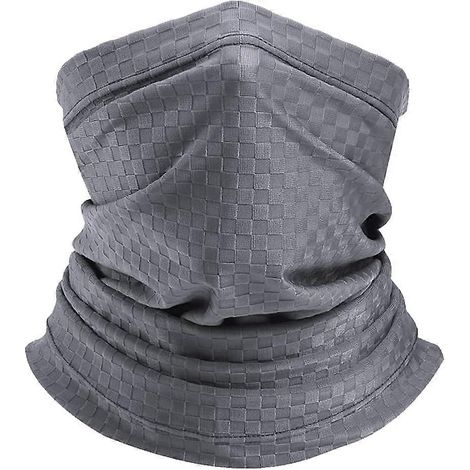 Cache-cou bandana multifonctionnel unisexe, cagoule élastique, écharpe-cache-cou, protection UV, idéal pour la moto, le ski, la course à pied, le cyclisme et la randonnée, gris (1/5)