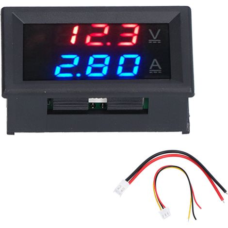 Voltmètre numérique ampèremètre double affichage LED tension ampèremètre mesure DC 0V-100V50A (1/5)