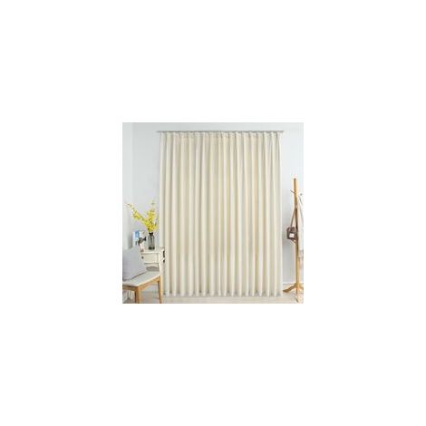 Verdunkelungsvorhang mit Haken, Samt, cremefarben, 290 x 245 cm - Crezuo