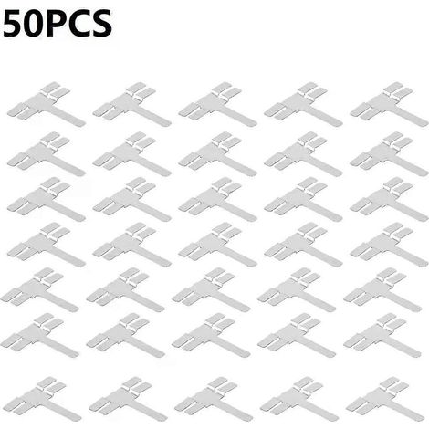 50 Stück T-förmige, vernickelte Stahlbandstreifen für Nickel-Wasserstoff-Lithium-Laptop-Akkus, geeignet für Punktschweißgeräte (1/4)