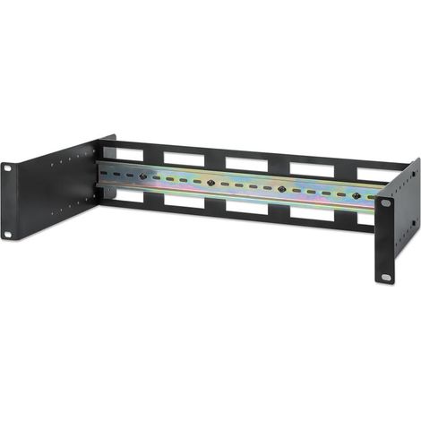 Kit de riel DIN ajustable Intellinet de 19&34, 2U, para equipos con riel DIN tipo <>, profundidad ajustable de 48 a 174 mm (1/5)