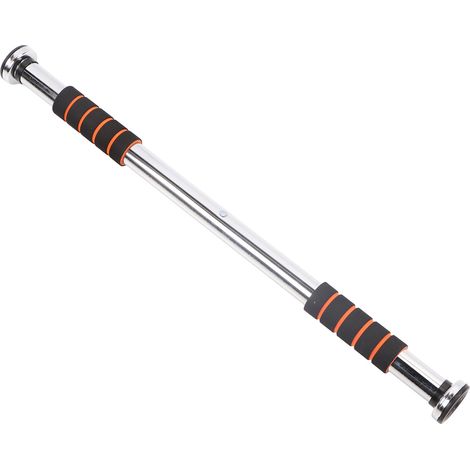 Robuste und verstellbare Klimmzugstange mit ergonomischem Griff für gelenkschonendes Training für Erwachsene (62-100 cm). (1/5)
