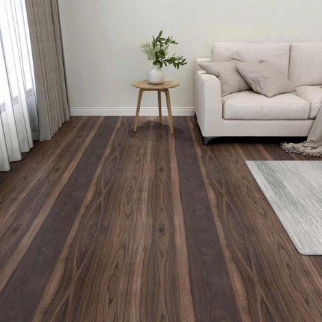 vidaXL  Flooring Planks  55 pcs Dark Brown 5.11 m² PVC