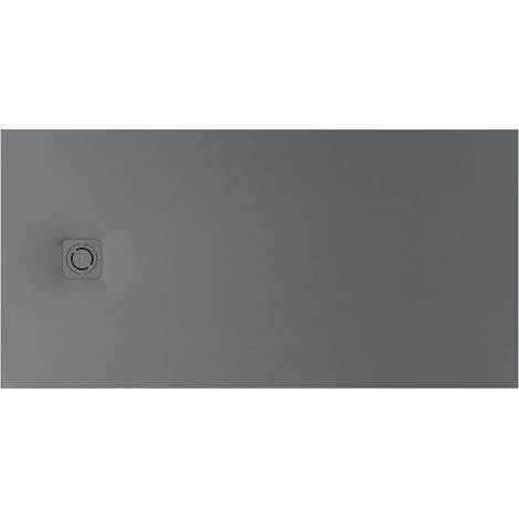 Receveur de douche extra plat en Stonex® Terran-N+Grille Twist - 1000x900mm - Gris Ardoise (1/2)