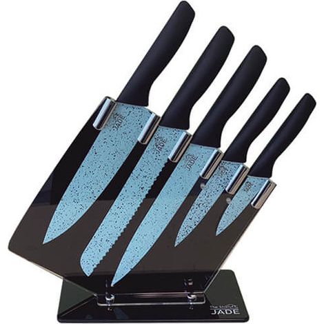 Set 5 couteaux starlyf - Venteo - couteaux en jade pour la cuisine - Bleu - Adulte - Emince/Coupe/Résistant