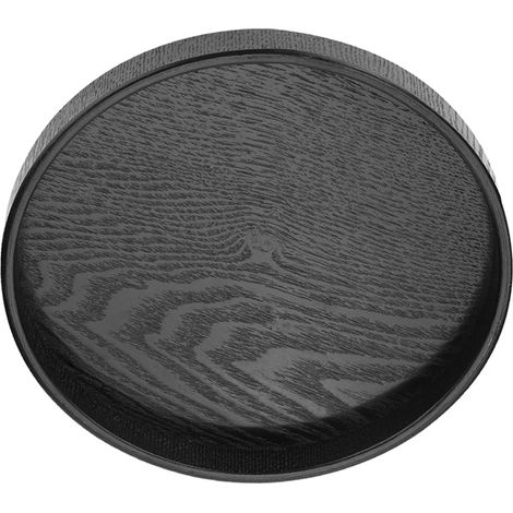 Plateau de service rond en bois massif pour thé, café, en-cas et repas, 30 cm. (1/5)
