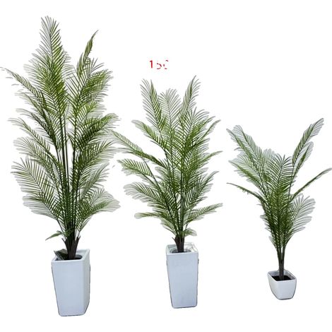 Palmier Areca Artificiel, Décor Réaliste, Planteur de Table, Vert, 120cm (1/2)