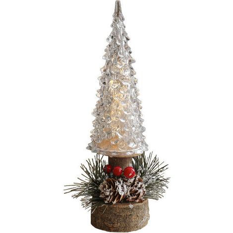 Lampadaire De Noël - Support Lampe Décoratif En Bois - Pour Bureau Intérieur Salon Chambre - 24 x 9 x 9 cm - 1 Pièce (1/5)