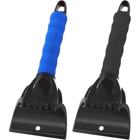 Grattoir à glace pour voiture, grattoir à glace pour pare-brise, lot de 2 grattoirs anti-rayures, outil de dégivrage (1/4)