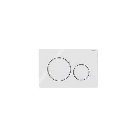 Plaque de commande double chasse Geberit Sigma20 – Blanc & Chrome poli, référence 115.882.KJ.1 (1/4)