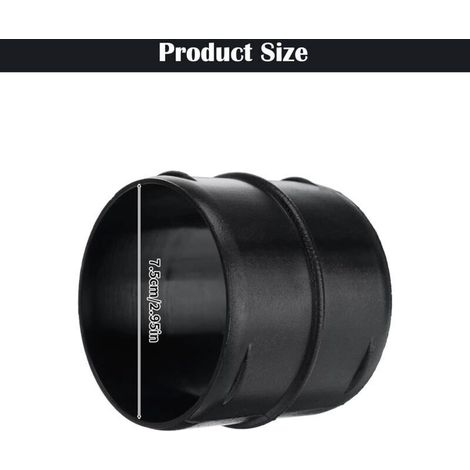 2 Pièces Raccord De Tuyau Rond De 75mm De Diamètre, Tuyau De Chauffage, Raccord De Tuyau D'Aération En Plastique, Plastique Dur Raccord De Tuyau Rond Professionnel Pour Accessoires De Chauffage (1/4)