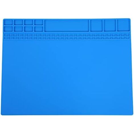 Tapis de Réparation Magnétique, Anti-chaleur 500℃/932°F, Tapis de réparation Électronique en silicone magnétique pour Station de Fer à Souder(Bleu foncé), Accessoires De Soudage (1/5)