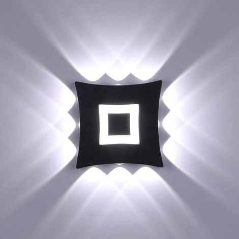 18W Applique Murale Exterieur Interieur COB LED Moderne, Éclairage Luminaire Mural en Aluminium IP65 Imperméable, Lumière Blanc Froid 6000K, pour Jardin Couloir Chambre, Noi (1/5)