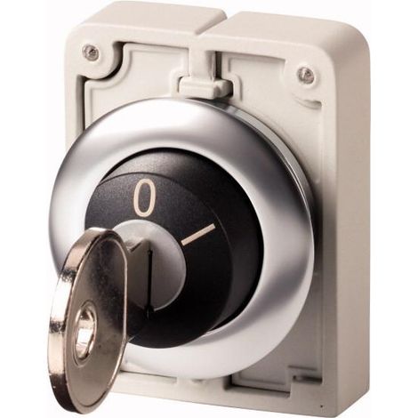 Bouton à clé 30mm affl.2pos.à accroch. EATON M30I-FWRS-MS6