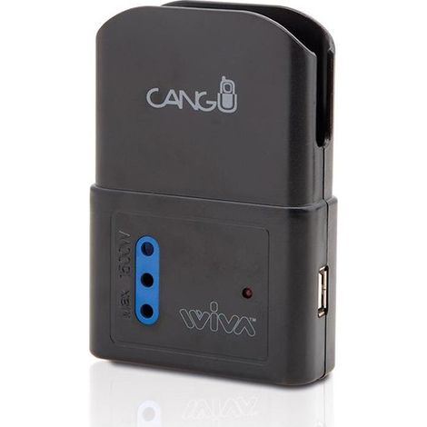 Adattatore Cangu Prese 10A P11 + USB - Spina 10A S11 Nero