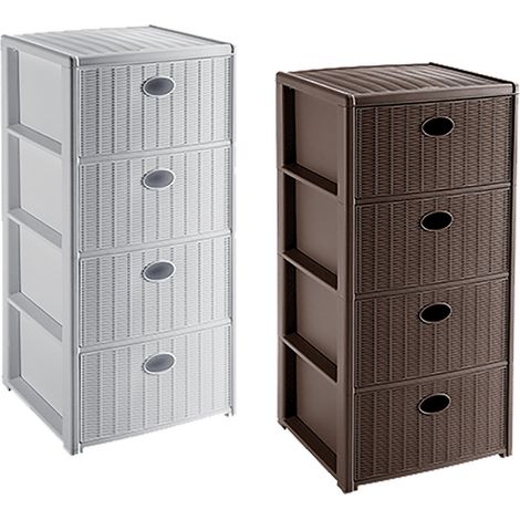1PZ CASSETTIERA 'ELEGANCE' cm 40x40xh80 - tortora