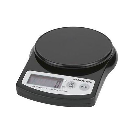 Briefwaage alpha 12,4cm 2 g 2kg ohne Netzanschluss schwarz (1/4)