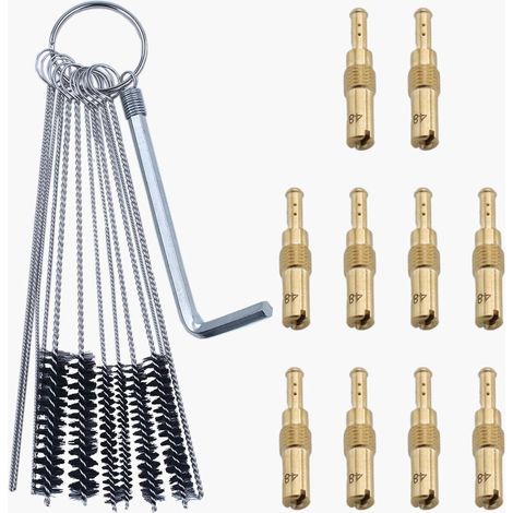 Kit de gicleurs de carburateur, 10 pcs, gicleurs pilotes lents pour moteurs 125cc 150cc 200cc 250cc GY6 pour accessoires de carburateur Keihin CVK KOSO PE PWM (1/5)