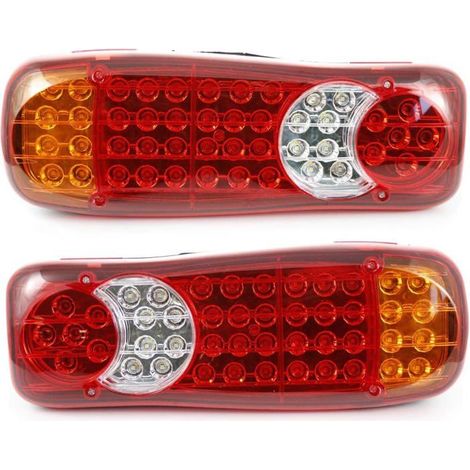 Deux feux arrière à LED 12V, de type universel, convenant aux camions, remorques et camions-bennes. (1/5)